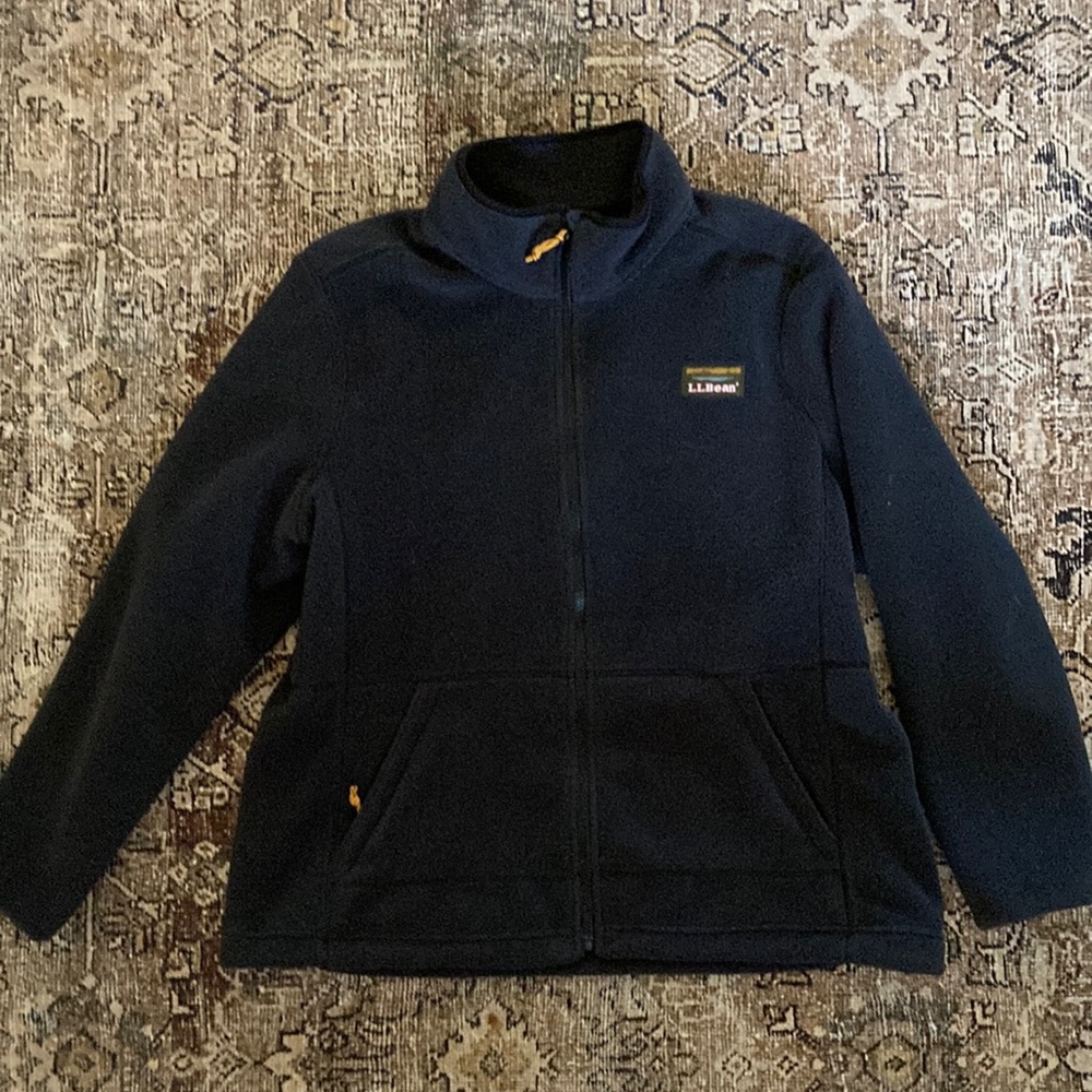 L.L. Bean black fleece jacket | size XL/Petite